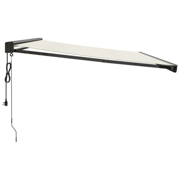 Markis infällbar gräddvit 4,5x3 m tyg&aluminium