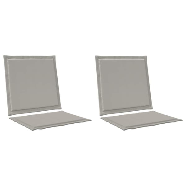 Sitt- och Ryggkuddar 2 pcs Ljusgrå 47 x 45 x 2 cm Polyester
