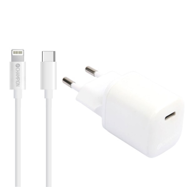 Laddare 20W + USB-C till Lightning Kabel Vit