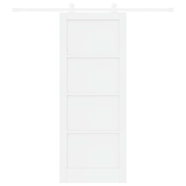 Skjutdörr 83 x 211 cm Konstruerat trä Vit