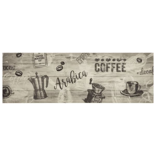 Köksmatta maskintvättbar kaffe grå 60x180 cm sammet