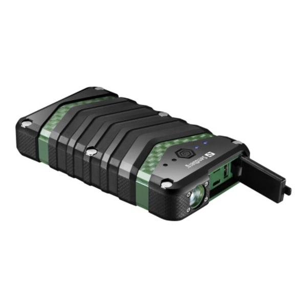 Sandberg Survivor Powerbank 20100 strömförsörjningsbank - Li-Ion - USB Svart, Grön