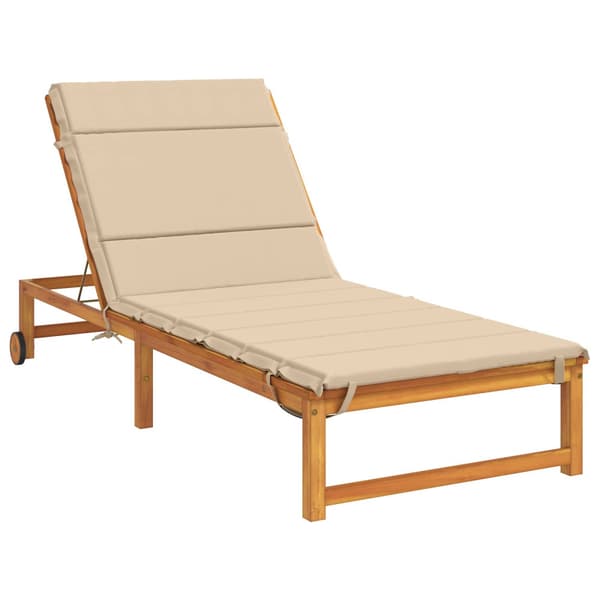 Solstol Kudde GEMERT 100% Polyester Gräddvit 200 x 90 x 3 cm