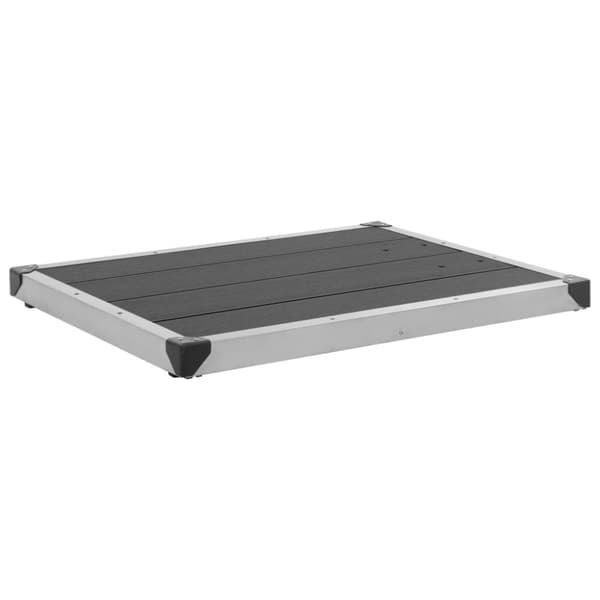 Trädgårdsdusch med grått golv 220 cm aluminium