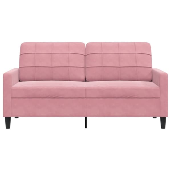 Soffa 2-sits rosa 140 cm sammet