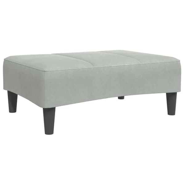 Fotpall Ljusgrå 77x55x31 cm sammet