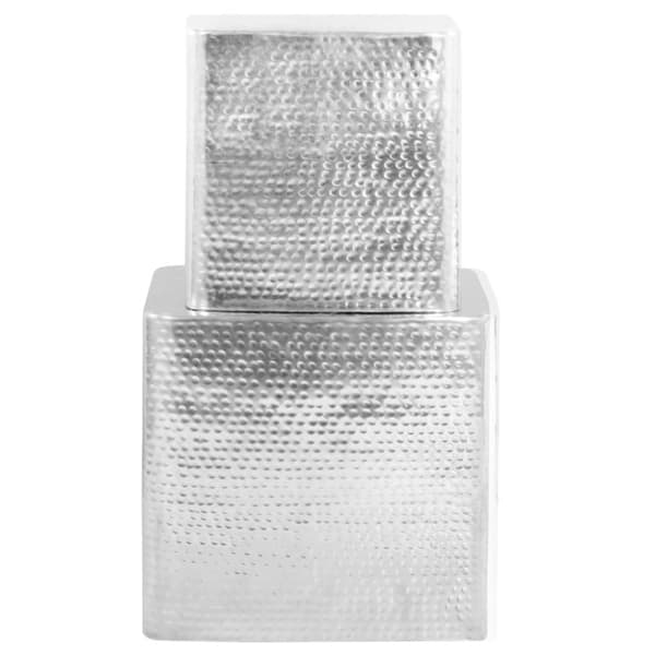 Soffbord 2 st aluminium silver