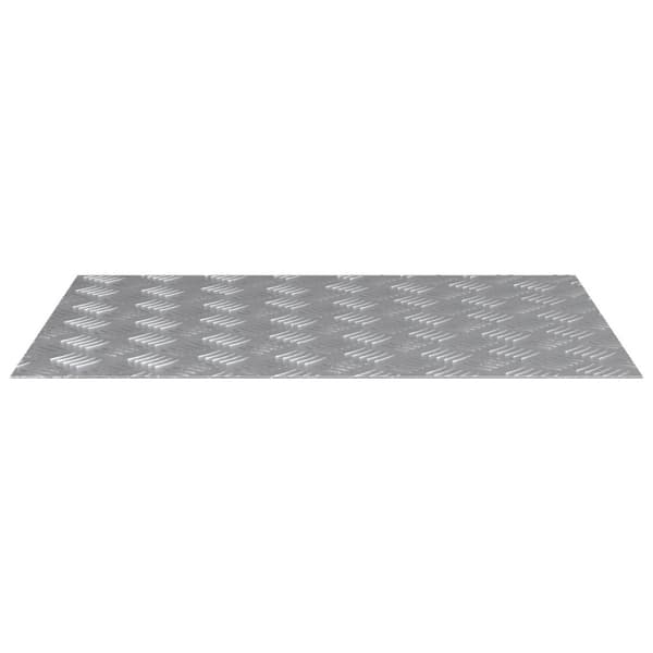 Trappsteg Rektangulär 2 pcs Silver 70 x 50 cm Aluminium