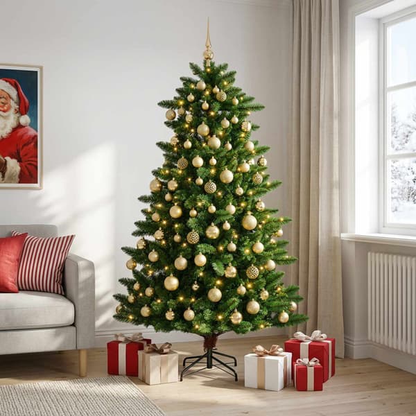 Artificial Christmas Tree with Bauble 240 cm 300 LED-lampor