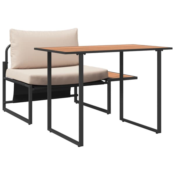 Utomhusstålstolar 2 pcs Taupe Stål