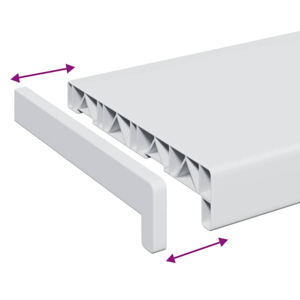 Fönsterbräda Vit 80 x 25 x 4,5 cm PVC