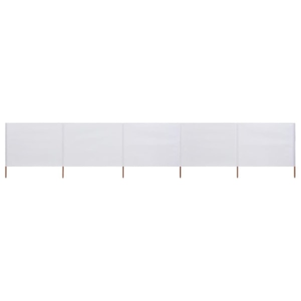 Vindskydd 5 paneler tyg 600x160 cm sandvit