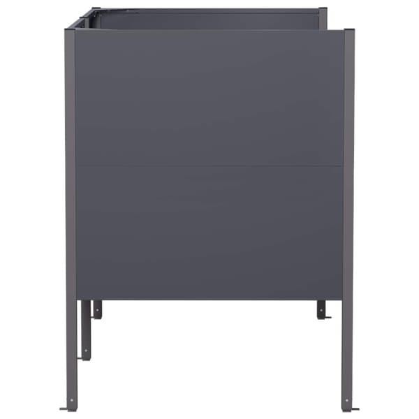 Soptunneskärm 167 x 85 x 113 cm Stål Antracit