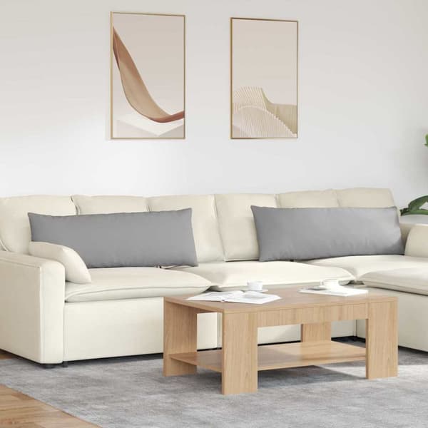 Sofakuddar 2 pcs Moln Grå 120 x 40 cm tyg
