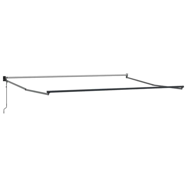 Utdragbar markis Gul, Orange och Vit 4 x 2 m