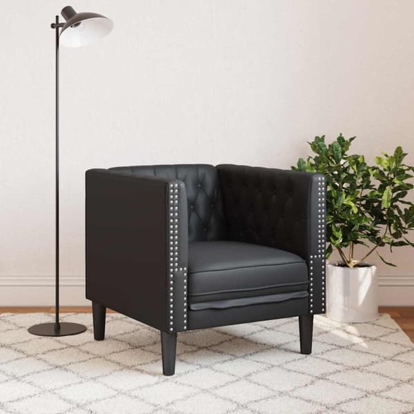 Soffa Svart 74,5 x 71 x 70,5 cm PVC