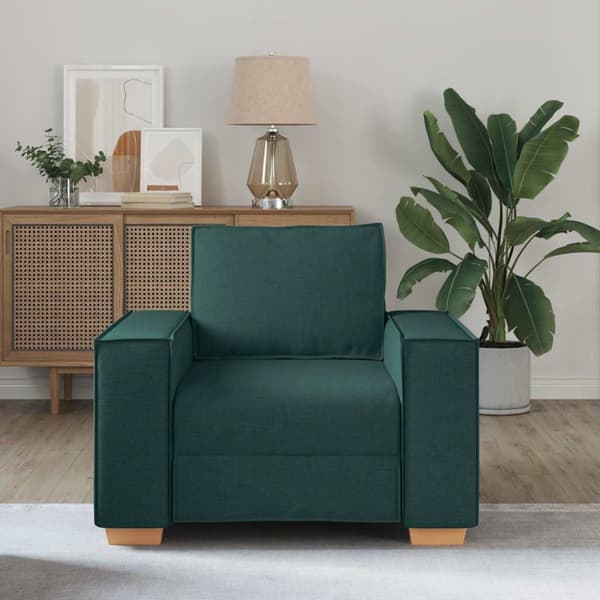 Soffa mörkgrön 100x78x84 cm tyg