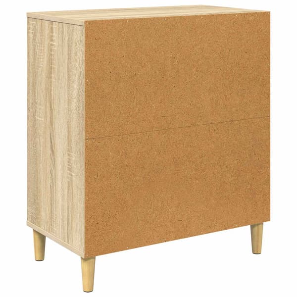 Kommode DOKKUM Blå ormbunkstryck 66 x 36,5 x 75 cm Sonoma-ek