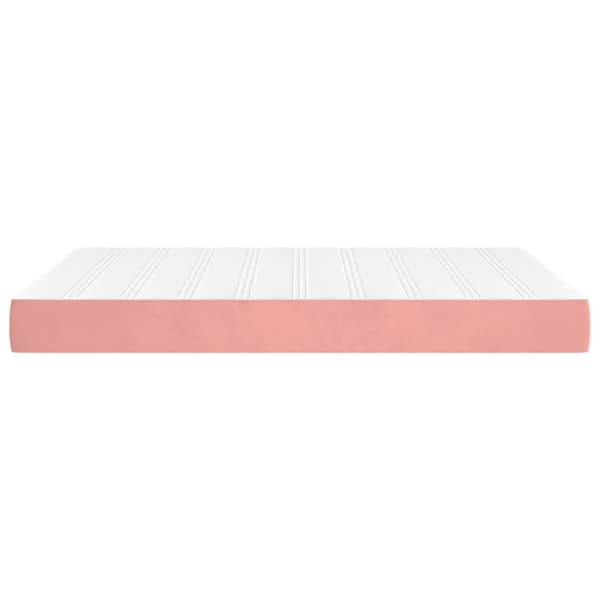 Pocketresårmadrass medium rosa 140x190x20 cm sammet