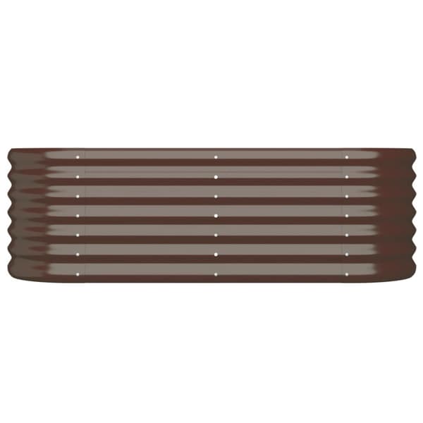 Odlingslåda galvaniserat stål 114x40x36 cm brun