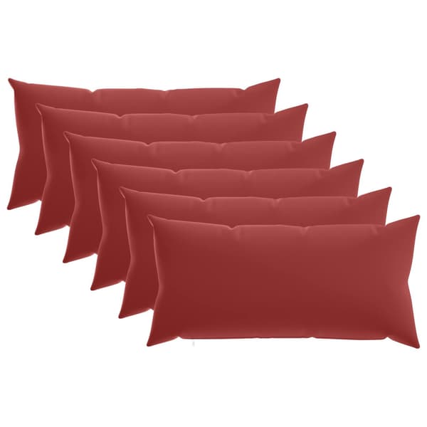 Kuddöverdrag 6 st HEERLEN Vinröd 40 x 80 cm Polyester