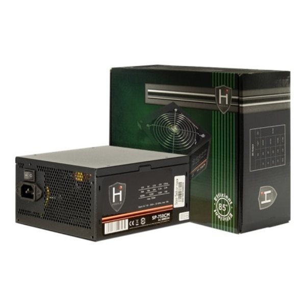 Inter-Tech HiPower SP-750CM strömförsörjningsenheter 750 W 20+4 pin ATX ATX Svart Svart
