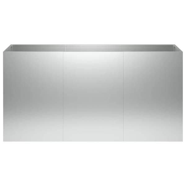 Trädgårdsplanterare Silver 120 x 40 x 60 cm Galvaniserat stål