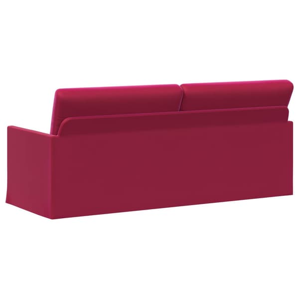 3-sitssoffa Vinröd 190 x 81 x 82 cm Sammet (V)