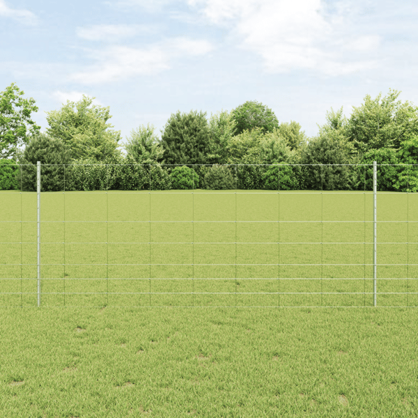 Stängsel med stolpe Silver