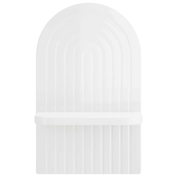 Vägg hylla 2 st Vit högglans 23 x 13,5 x 37,5 cm