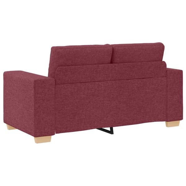 Tvåsitssoffa vinröd 160x77x82 cm tyg