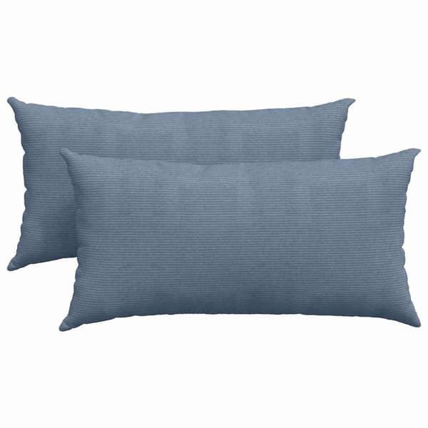 Sofakuddar 2 pcs Blå 80 x 40 cm Kordread tyg