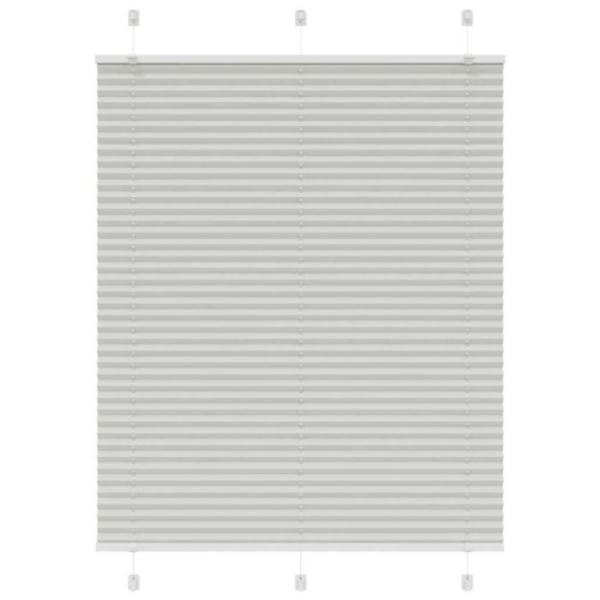 Plisserad persienn ljusgrå 105x100 cm tyg bredd 104,4cm