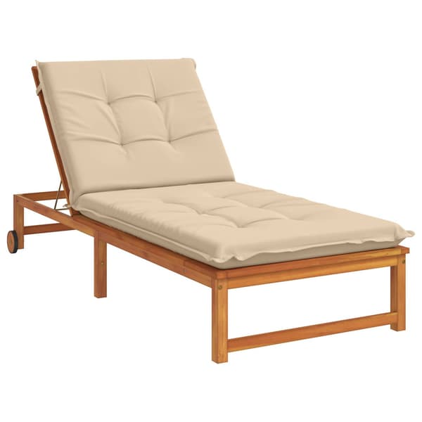 Solstol Kudde GEMERT 100% Polyester Gräddvit 190 x 90 x 9 cm