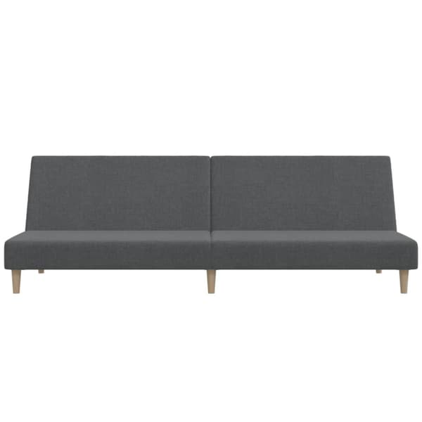Bäddsoffa 2-sits ljusgrå tyg