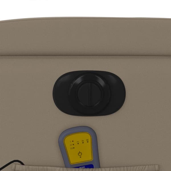 Elektrisk massagefåtölj cappuccino konstläder