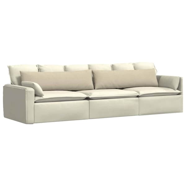 Sofakuddar 2 pcs Kräm 145 x 40 cm tyg