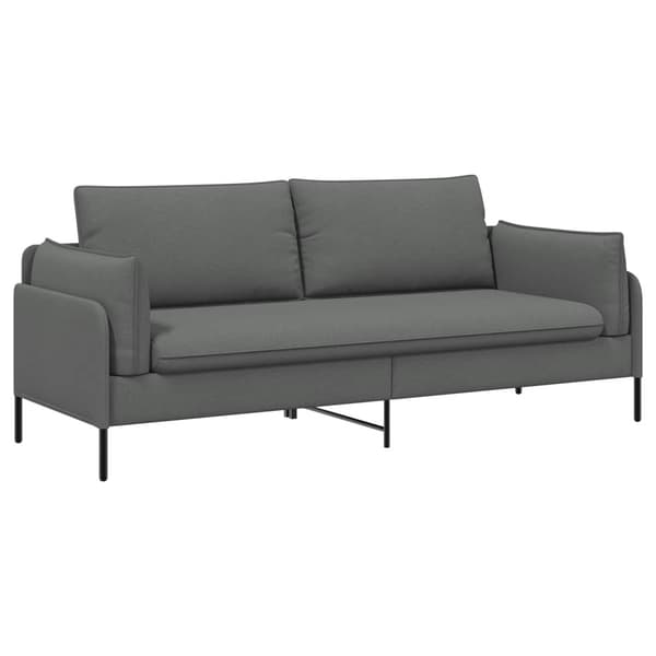 3-Sits soffa Mörkgrå 222 x 81 x 89 cm Tyg