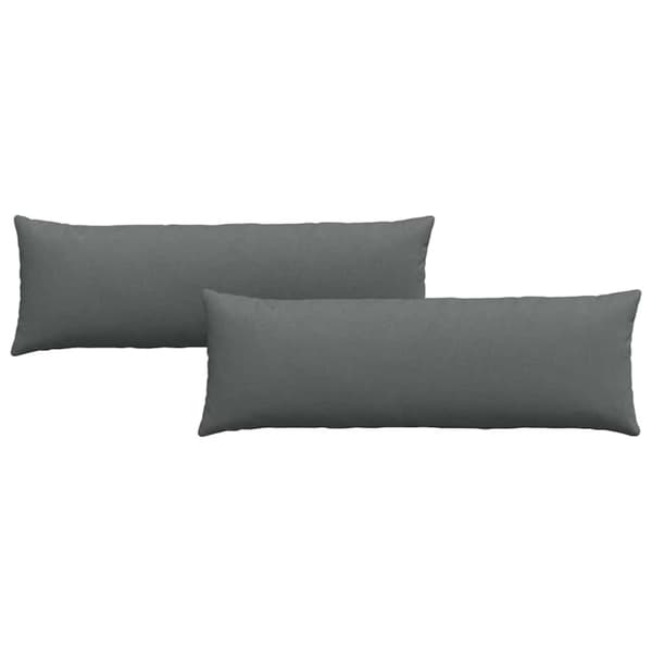 Sofakuddar 2 pcs Mörkgrå 120 x 40 cm tyg
