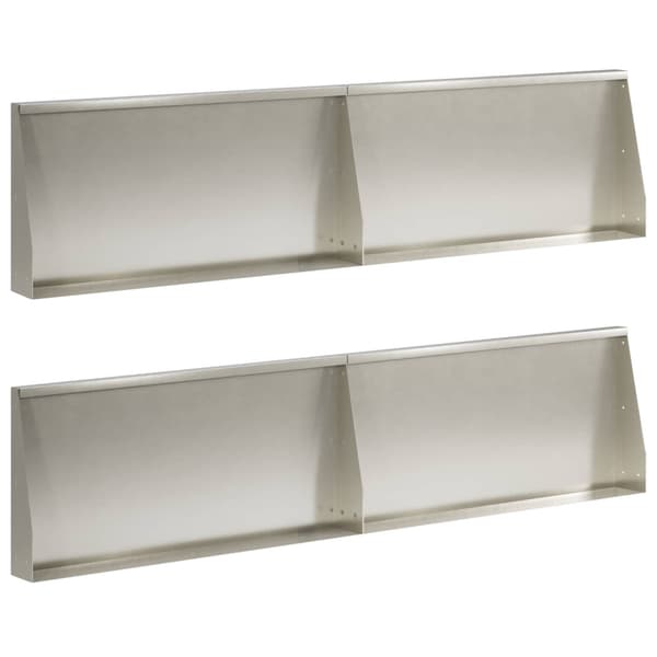 Stödvägg 4 st 80 x 12 x 50 cm Rostfritt stål Silver