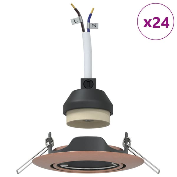 Spotlight 24 pcs Koppar 9 x 9 x 2.5 cm Metall