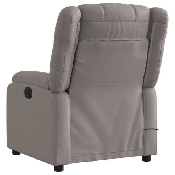 Massagefåtölj taupe tyg