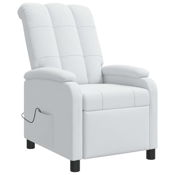 Massagefåtölj Vit Tyg