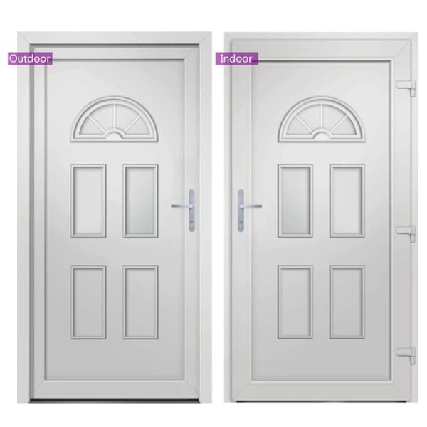 Ytterdörr vit 88x208 cm PVC