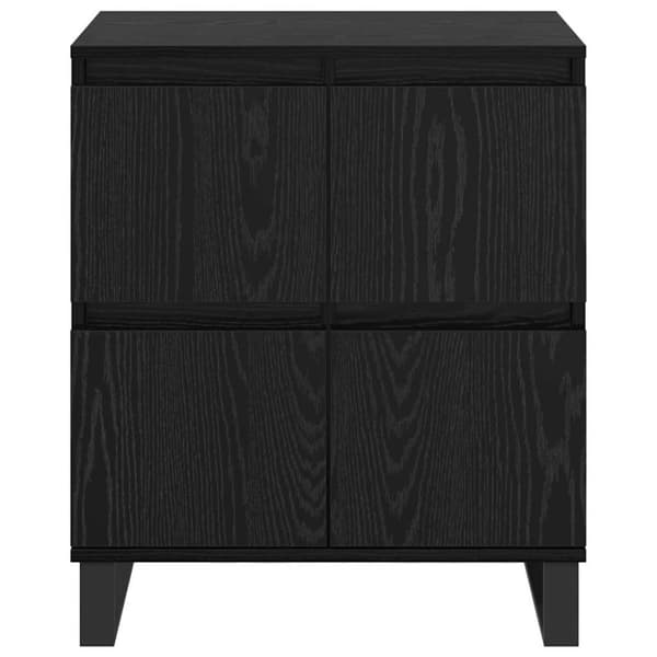 Sideboard 2 pcs Svart Ek 60 x 35 x 70 cm