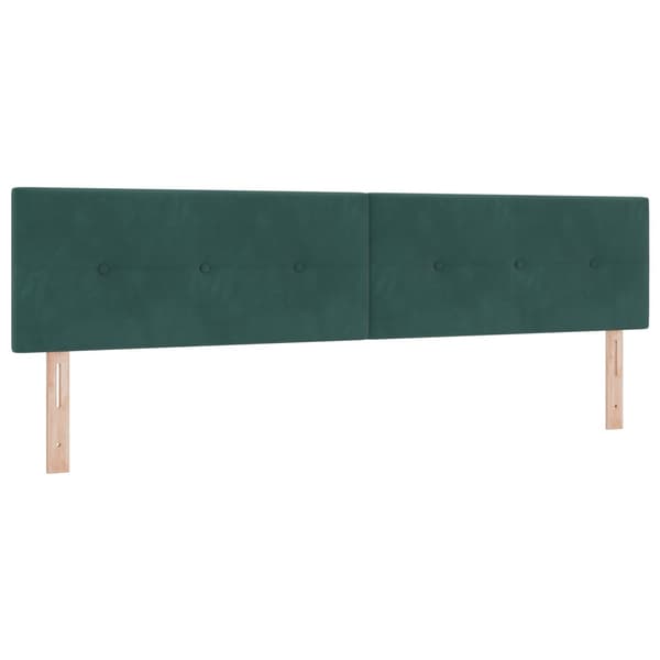 Bäddfjäder med madrass Mörkgrön 200 x 200 cm Sammet