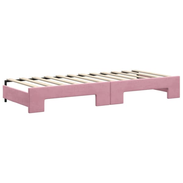 Dagbädd utdragbar rosa 80x200 cm sammet
