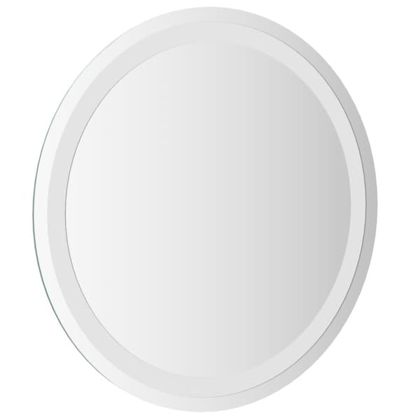 LED Badrumsspegel med spegel Transparent Ø 50 cm härdat glas