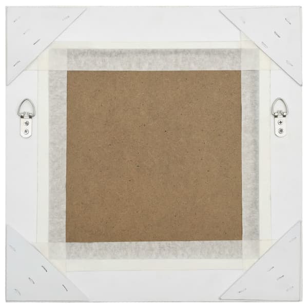 Väggspegel barockstil 40x40 cm vit