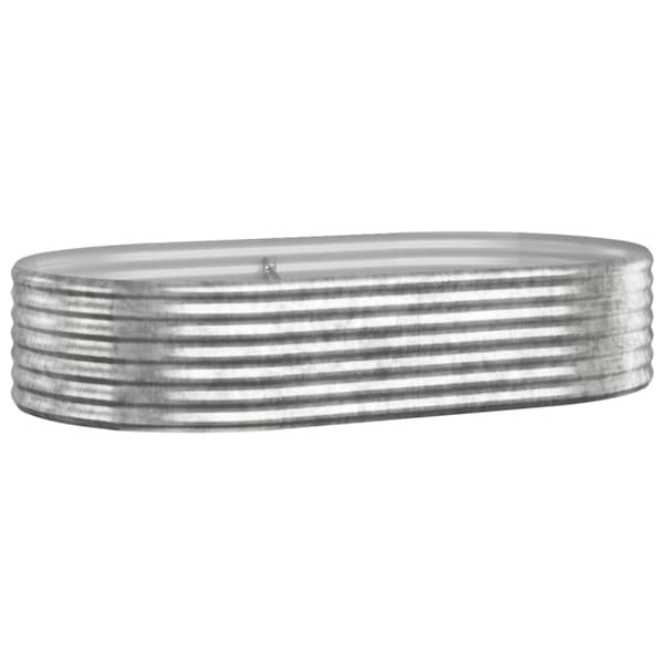 Odlingslåda galvaniserat stål 175x100x36 cm silver
